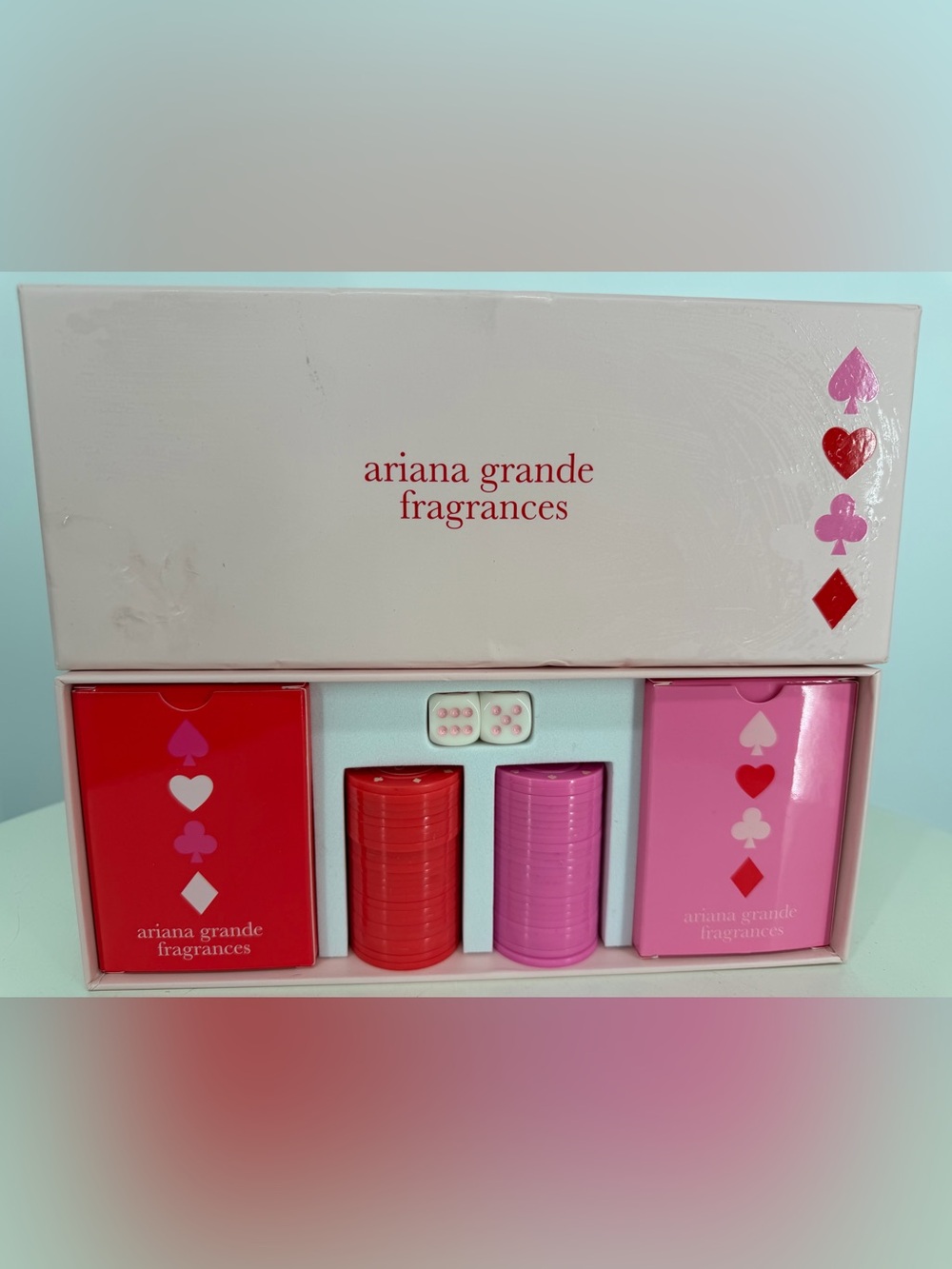 Ariana Grande Poker Set Pink Game Night Cards Dice